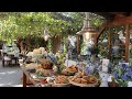 Capri style engagement buffet  italian positano garden event