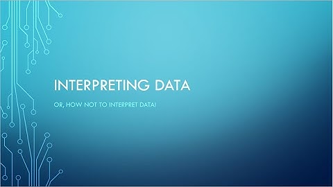 4.1 and 4.2 Interpreting Data