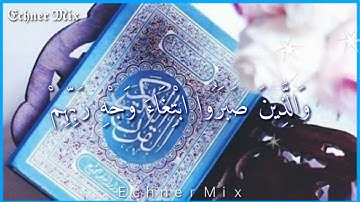 والذين صبروا ابتغاء وجه ربهم وأقاموا الصلاة - حالات واتس - للقارئ الشيخ | محمد صديق المنشاوي