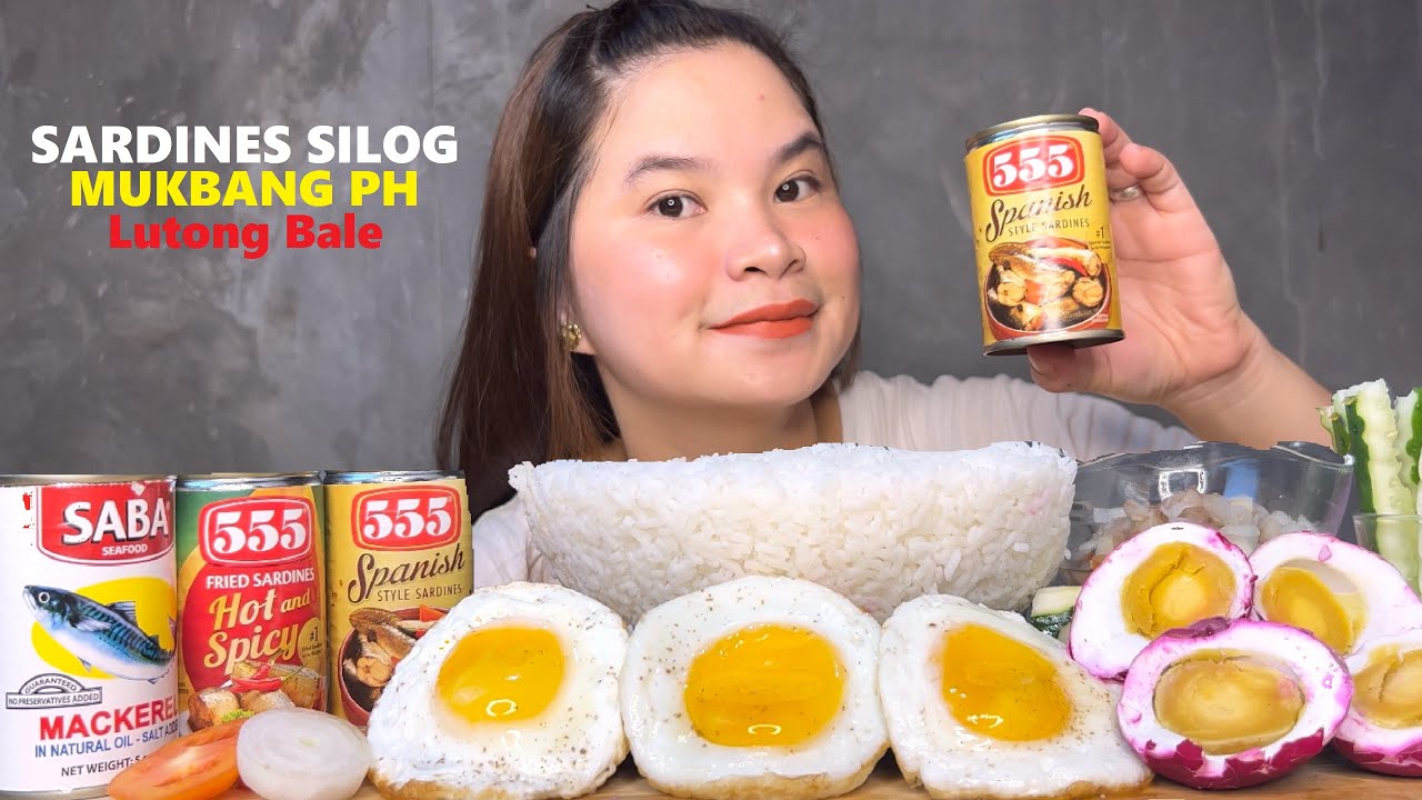555 SARDINES | SILOG + SALTED EGG | MUKBANG ASMR | HANIMACE TV