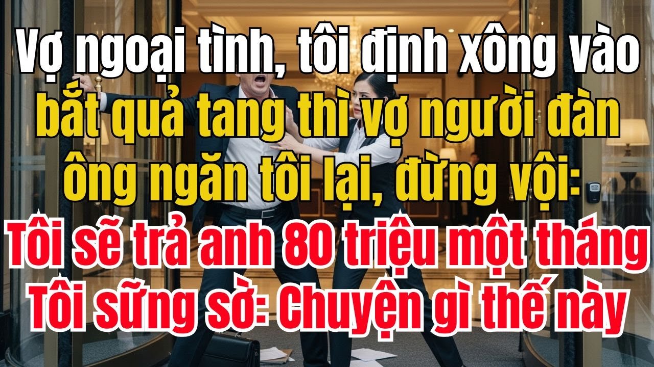 Vợ ngoại tình, tôi định xông vào bắt quả tang thì vợ người đàn ông ngăn tôi lại, khoan đã đừng vội