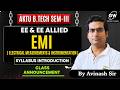 EMI Syll Introduction I  I By Avinash Sir | Gateway Classes I AKTU