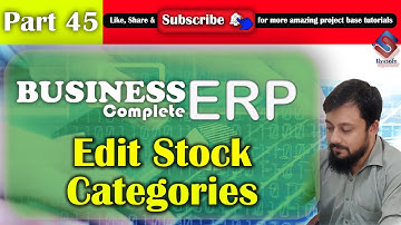 ERP Part 45 Edit Stock Categories in ASP NET MVC