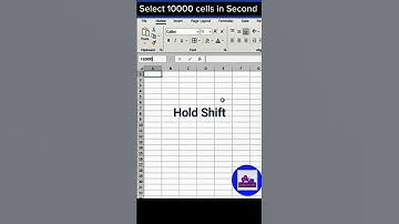 Select 10000 cells in second #excel #tipsandtricks