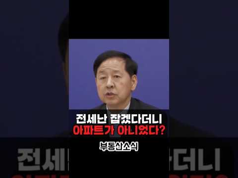 전세난 잡겠다더니...아파트가 아니었다? #전세난 #부동산정책