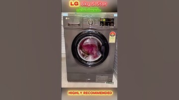 LG 8 Kg, 5 Star Wi-Fi Fully-Automatic Front Load Washing Machine ✅ Go for it👍 #lg #washingmachine