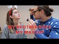 MY BROTHER DOES MY CHRISTMAS MAKEUP | Vlogmas Day 8