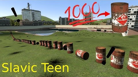 1000 explosive barrels in Gmod!!! 10 Sub Special! (HD) (with sound)