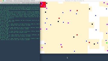 Agents trying to survive using Genetic Algorithms and Neural Nets (Can attack other agents)