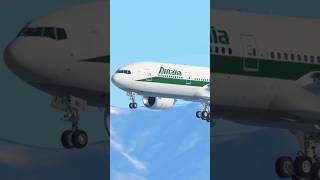 Boeing 777-200ER Alitalia Landing at Los Angeles (LAX) Airport shorts