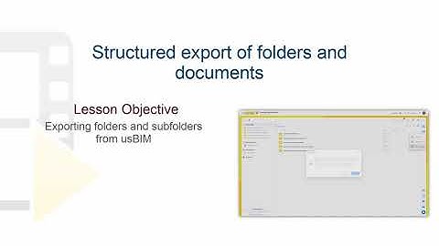 Tutorial usBIM -  Structured Export of Folders and Documents in usBIM - ACCA Software