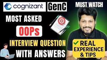🔥 OOPs Interview Questions for Cognizant GenC | MOST ASKED + Simple Explanation 💯