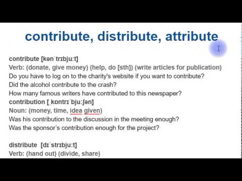 contribute attribute distribute