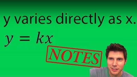 Direct Variation Notes