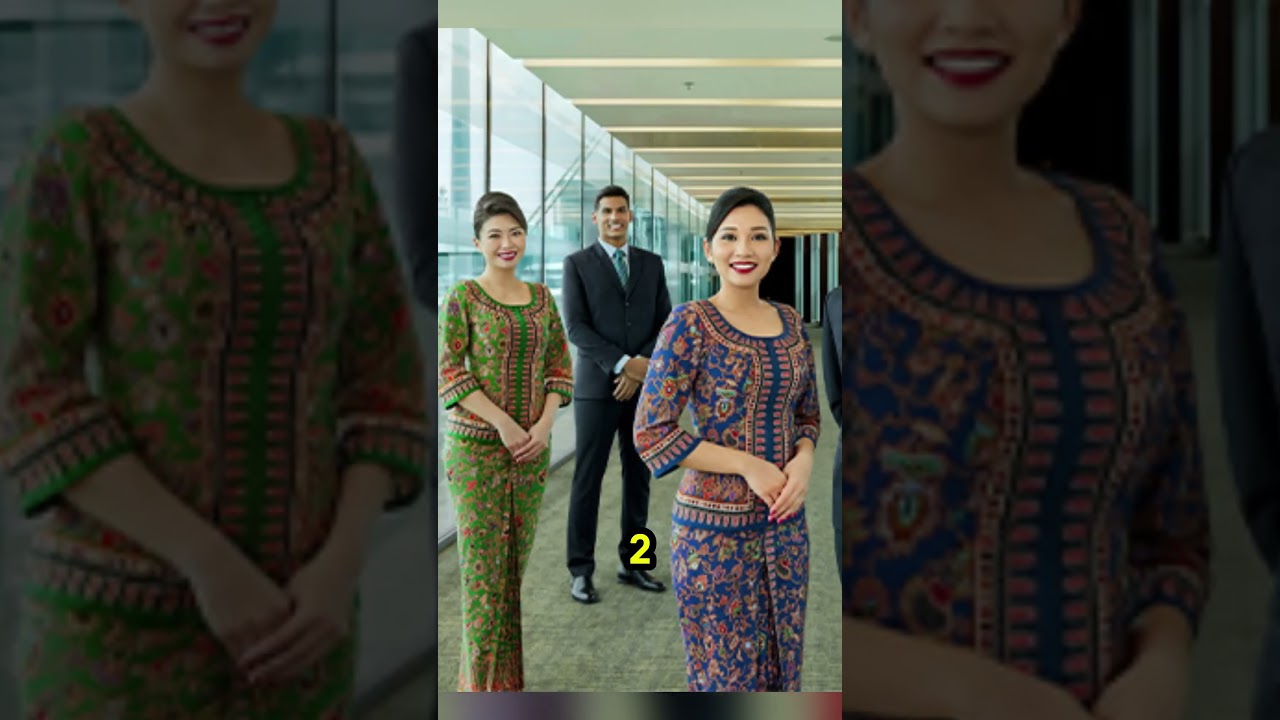 Top 6 Beautiful ❤️ Air Hostess Uniform 🥋 Of Different Countries #shorts