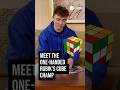 Solving a Rubik's cube with one hand #shorts
