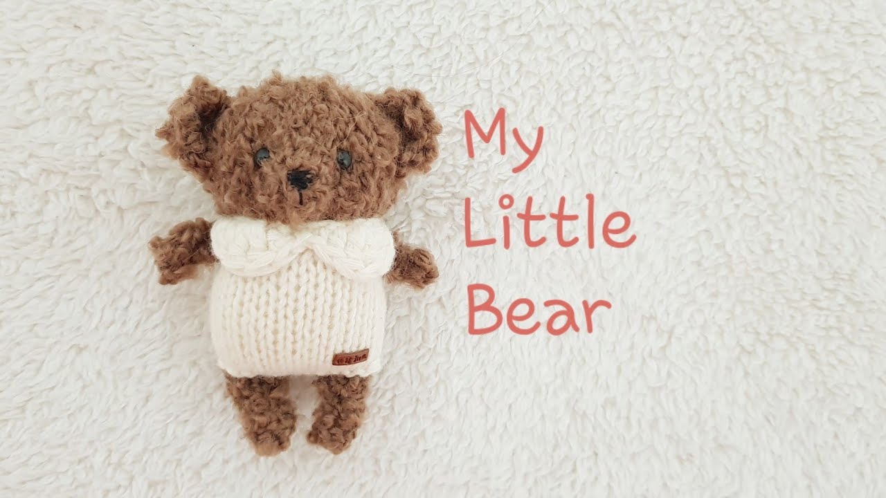 How to knit doll-Little Bear-part1  knitting doll,hand made doll