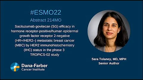 ESMO22: Breast cancer research by Sara Tolaney, MD (TROPiCS) | Dana-Farber Cancer Institute