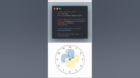 Analog Clock | Python Tkinter