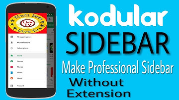 Make Professional  Sidebar In Kodular (Without Extension)Hindi Video