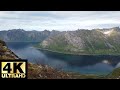 Walking in Senja Norway - Evening walk on mountain Husfjellet