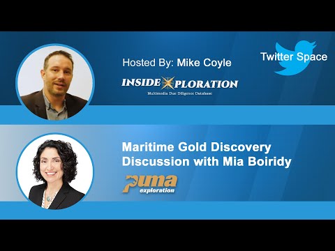 Insidexploration Twitter Space - Maritime Gold Discovery Discussion with Mia Boiridy