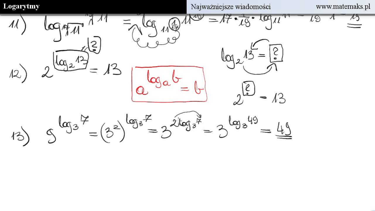 Matematyka 2 Nowa Era Logarytmy Sprawdzian - Logarytmy - najważniejsze wiadomości - YouTube