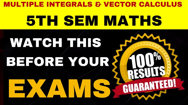 Multiple Integrals and Vector Calculus Imps with Answers || 5th sem Maths important Questions