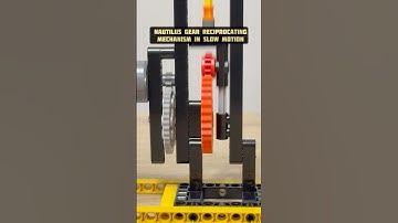 Nautilus Gear Reciprocating Mechanism in Slow Motion #lego #legotechnic #mechanical #technic