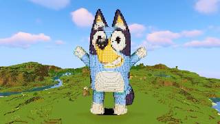 Bluey 3D Pixel Art Speed Build in Minecraft