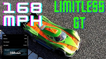 ARRMA LIMITLESS GT SPEED RUN.    NEW PB  168 MPH