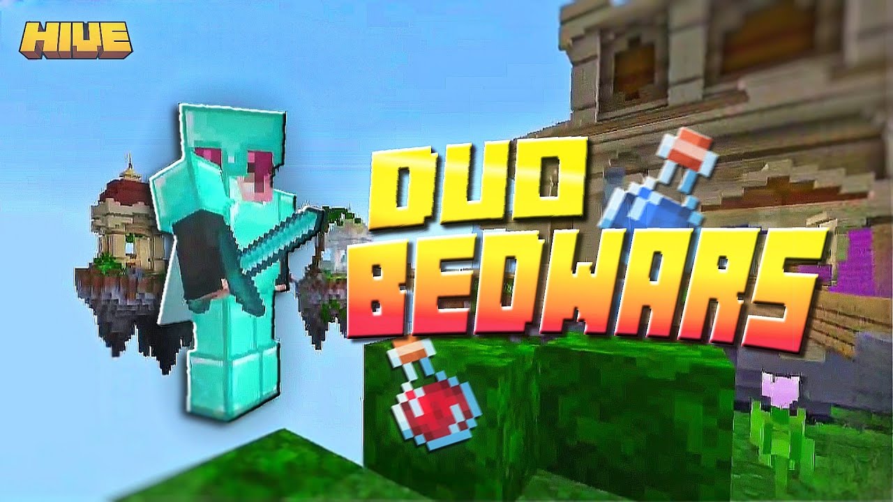Hive BedWars & Using new Potions 😍 | Mcpe Hive Duo BedWars - YouTube