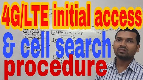 4g / LTE initial access and cell search procedure explained by niladri nihar nanda