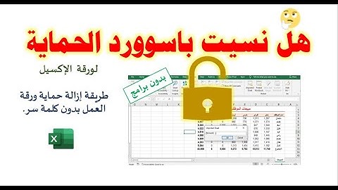 كيفية إزالة تأمين أوراق العمل المحمية بكلمة سر بدون برامج في برنامج الإكسيل.