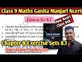 Class 9 Maths Ganita Manjari Chapter 8 Exercise Sets 8.1 Question 1 SolutionGanita Manjari 9 Maths