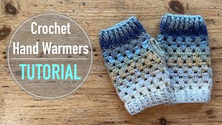 How to Crochet Hand Warmers • Step by Step Beginners Tutorial!
