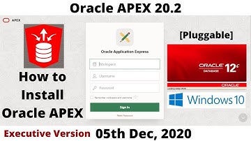 How to Install Oracle APEX 20.2 | DB 12c [Pluggable] | ORDS 20.3 | Executive