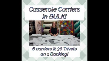 Casserole Carriers in BULK! Make a quick easy gift idea on a Handi Quilter longarm & Pro-Stitcher