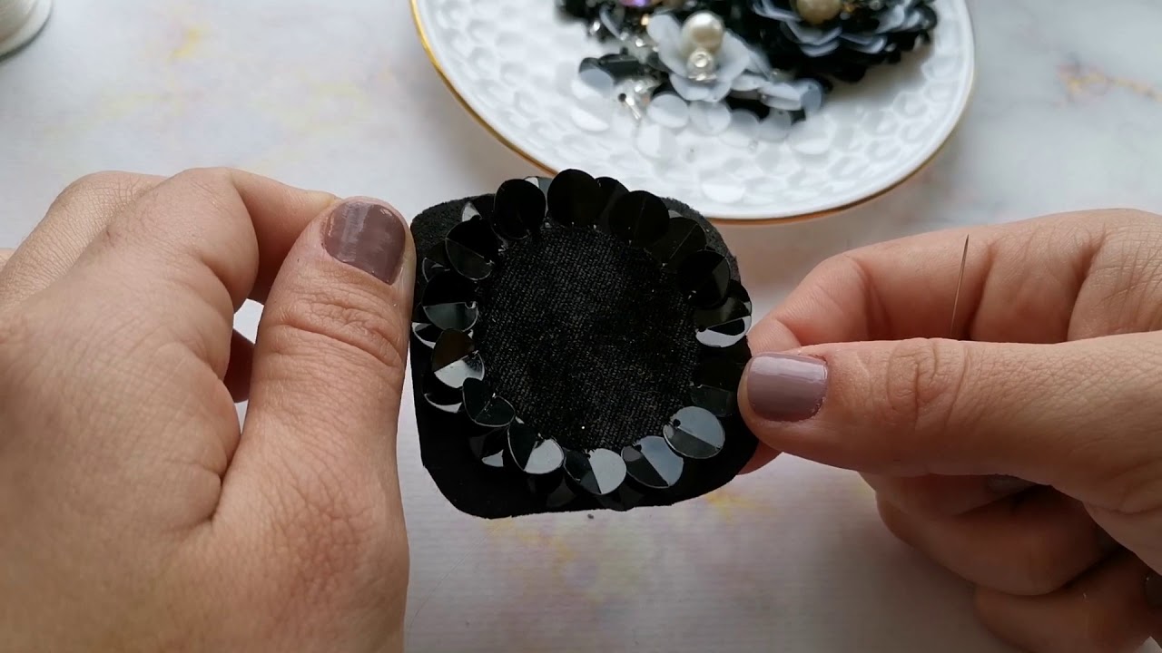 Мастер класс: как создать цветок из пайеток своими руками. Вышивка брошей