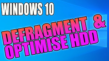 How To Defragment & Optimise Your Hard Drive Keep It Fast In Windows 10 PC Tutorial