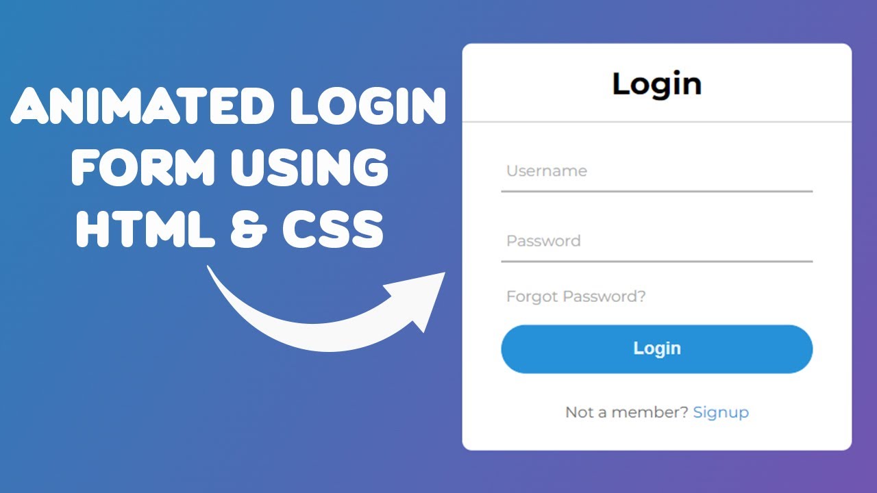 Creating a Stylish Animated Login Form with HTML and CSS | Step-by-Step ...