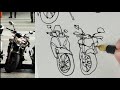 Let's sketch motorbikes