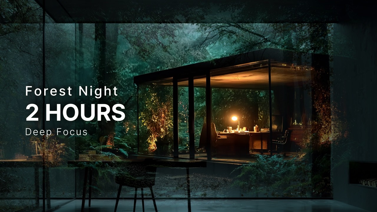 Forest Night – 2 Hours Deep Focus Study Music | No Lyrics