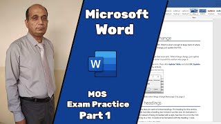 MOS Microsoft Word 2019 MO-100 | Practice Exam | Project 1 | By #ProfArshadMehmoodShah