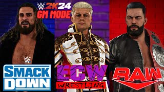 WWE 2K24 GM MODE EPISODE 1 - CLASSIC SVR BRANDS + FIRST SHOWS!