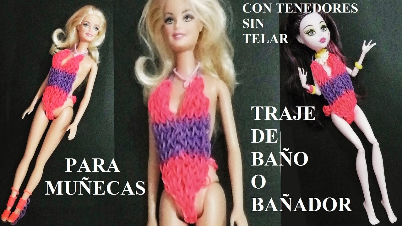 Como hacer un o traje de baño muñecas de gomitas. Ropa para Barbie o Monster - YouTube