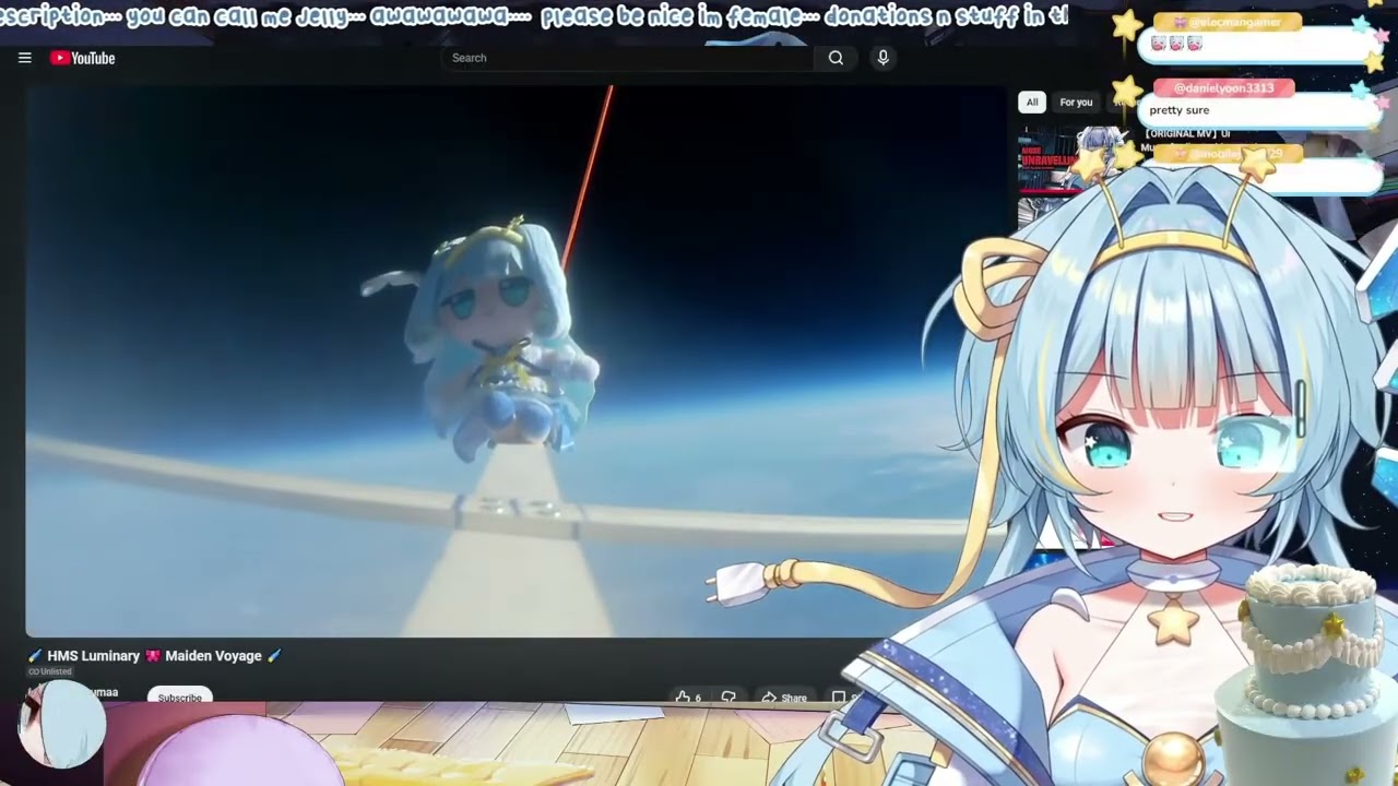 Jelly react to HMS Luminary Community project video by Kotazumaa on her birthday.