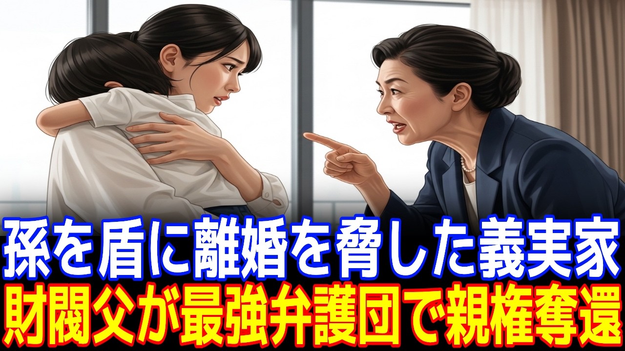 孫を盾に離婚を脅した義実家, 財閥父が最強弁護団で親権奪還