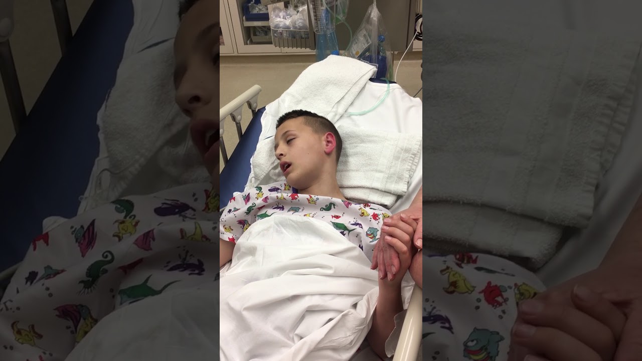 Our son coming off anesthesia