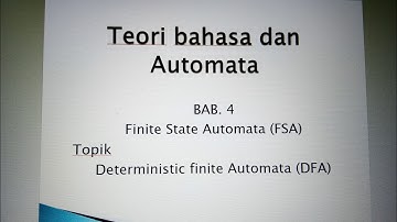 Finite State Automata | Deterministic Finite Automata (DFA)
